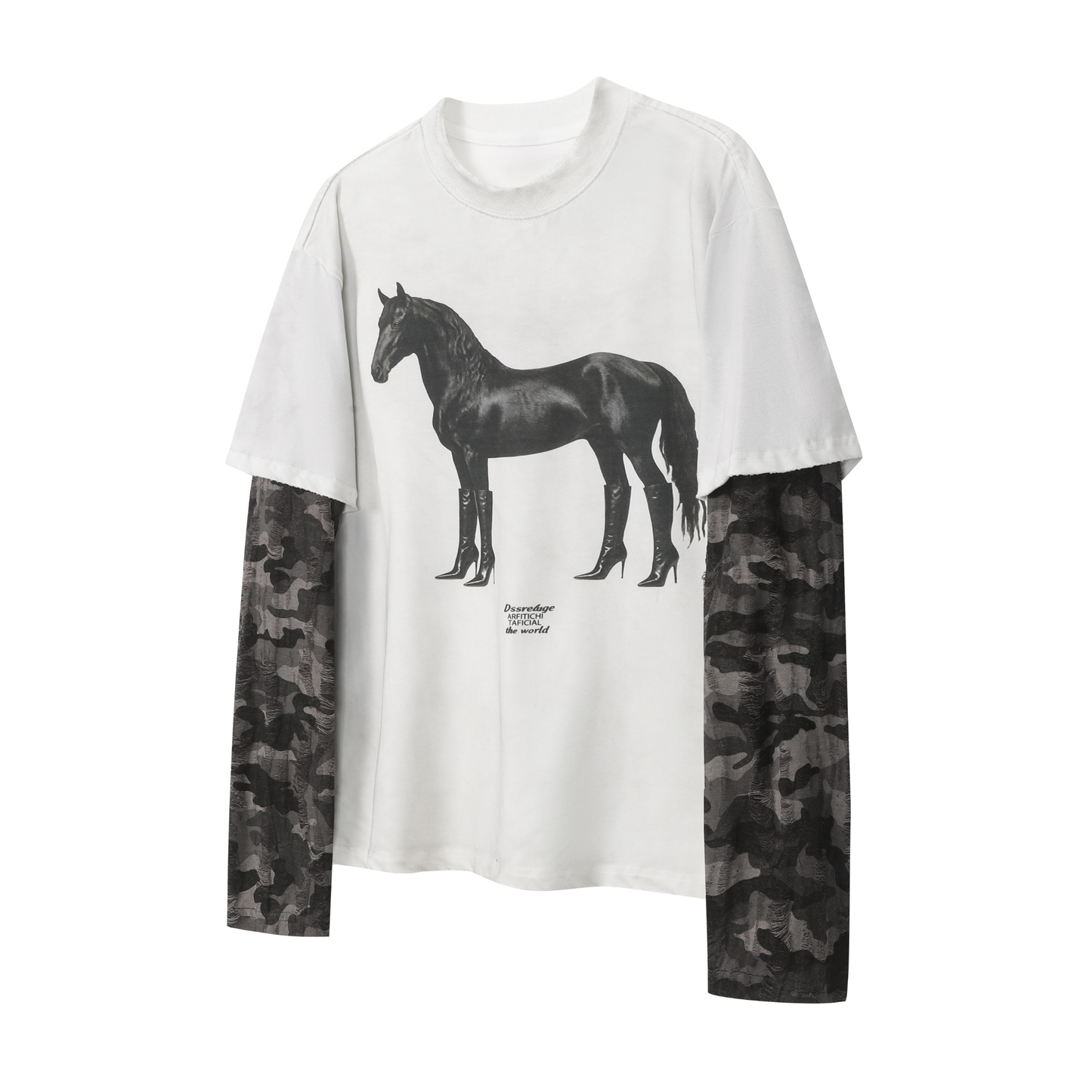 CapCabin Layered Horse Graphic Tee