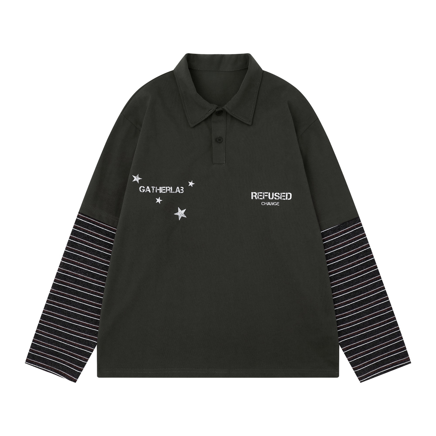 CapCabin Layered Graphic Long Sleeve Polo