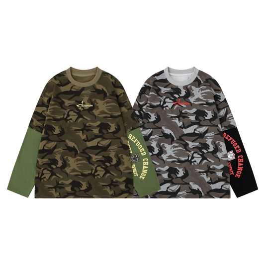 CapCabin Layered Camo Long Sleeve Tee