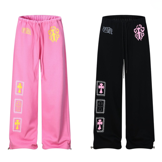 CapCabin Graphic Wide-Leg Sweatpants