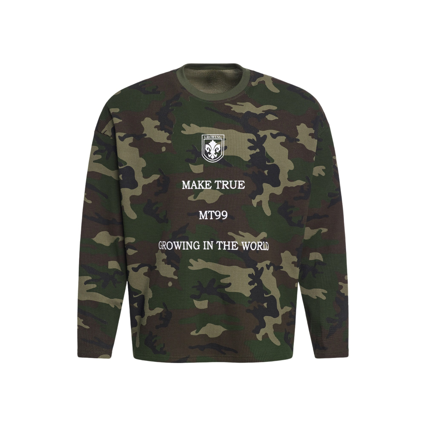 CapCabin Camo Text Graphic Longsleeve