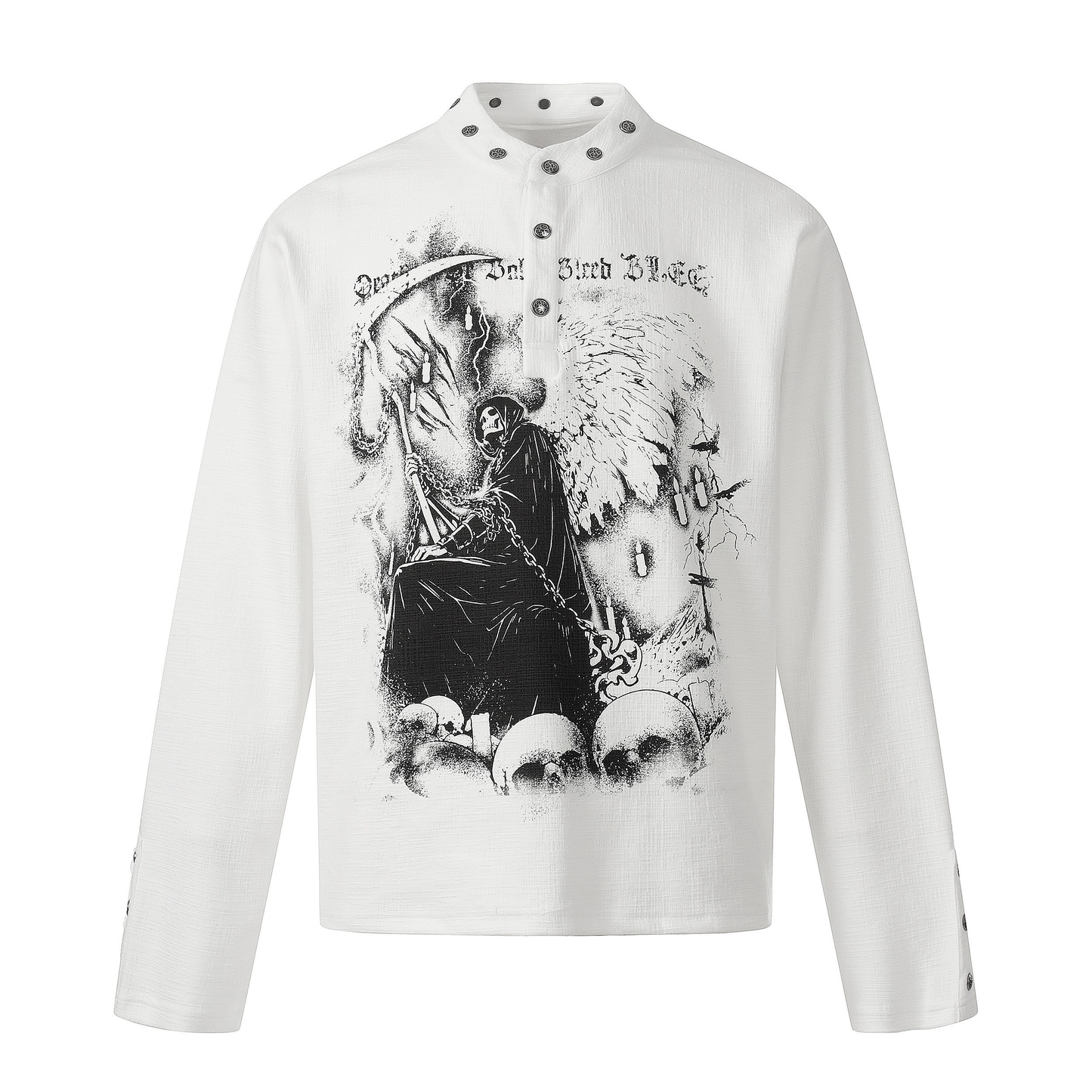 CapCabin Graphic Long Sleeve Henley Shirt