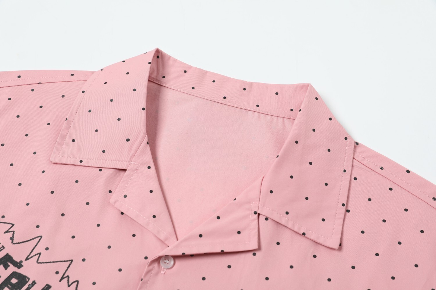 CapCabin Polka Cross Print Short Sleeve Shirt