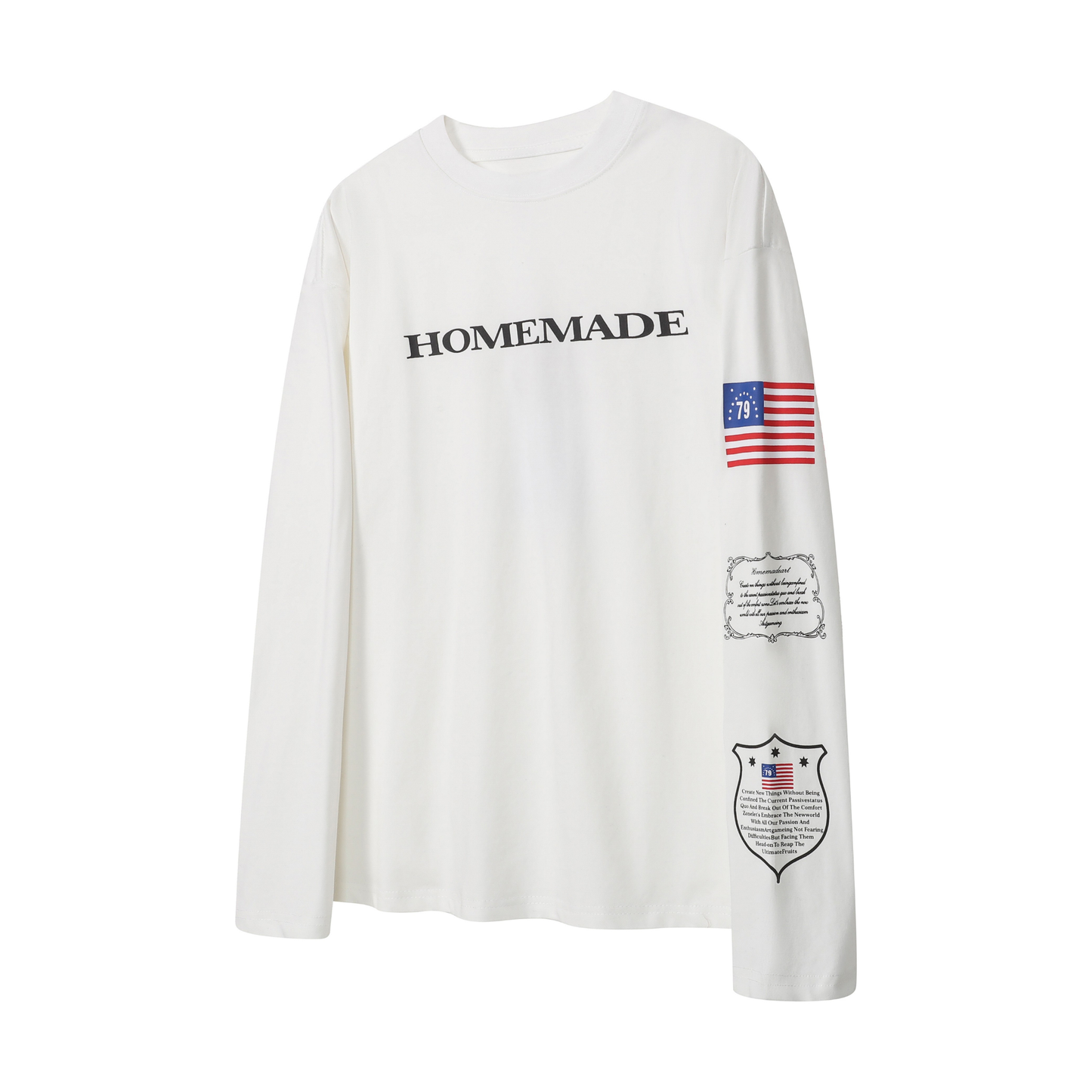 CapCabin Homemade Flag Graphic Long Sleeve Tee