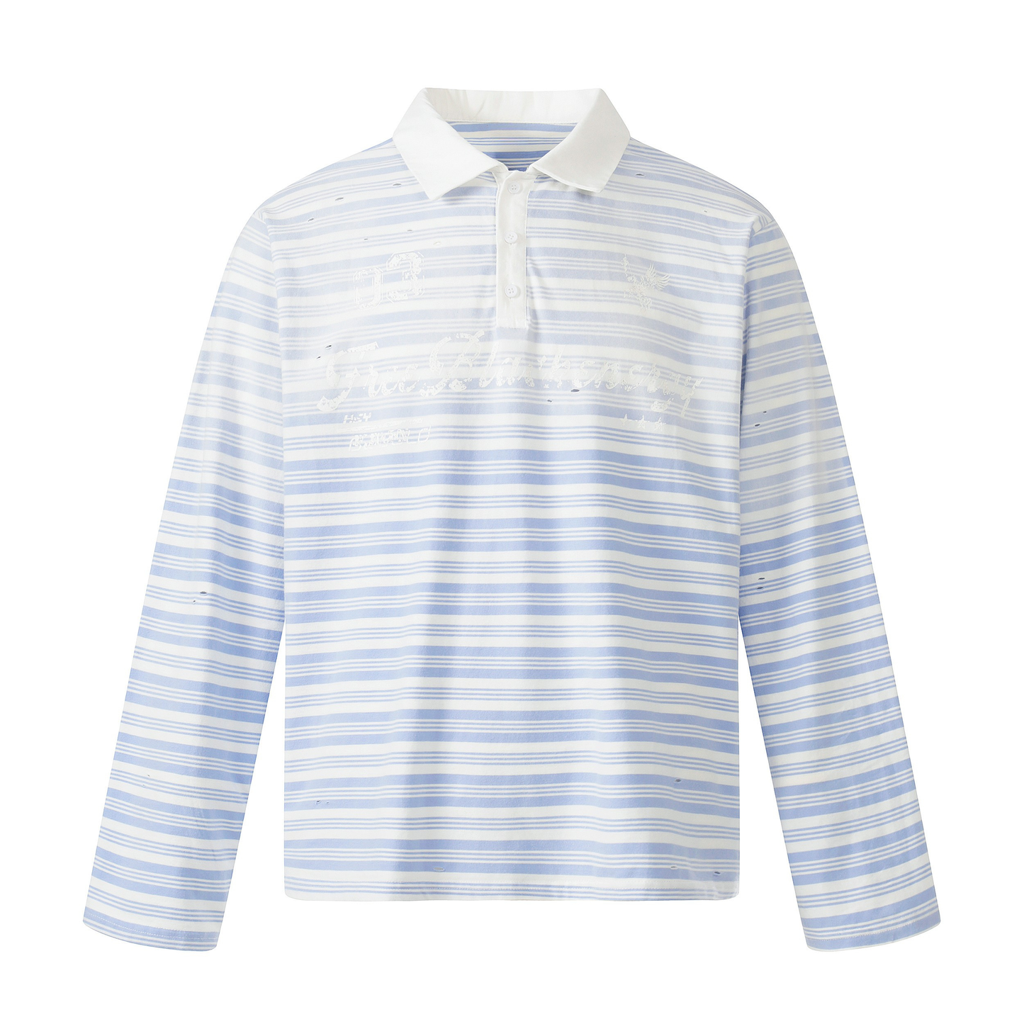 CapCabin Striped Long Sleeve Polo Shirt