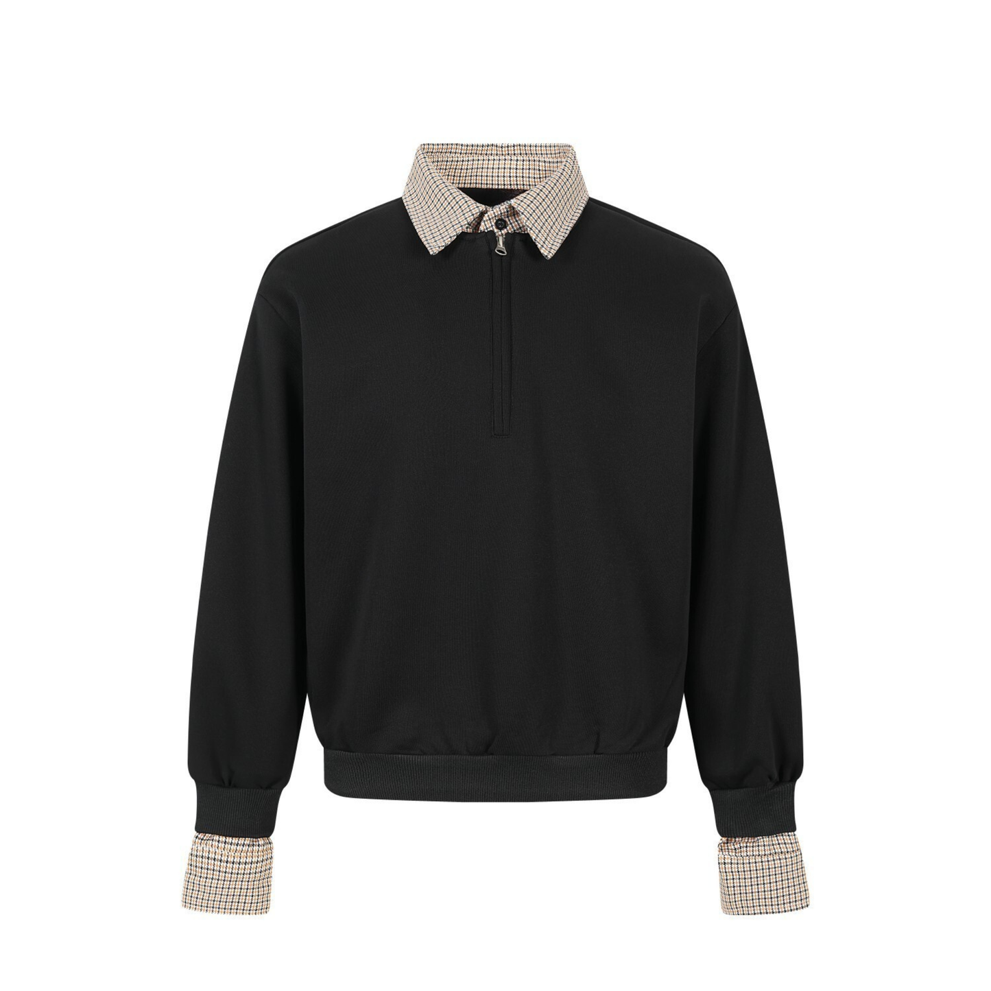 CapCabin Layered Collar Half-Zip Pullover