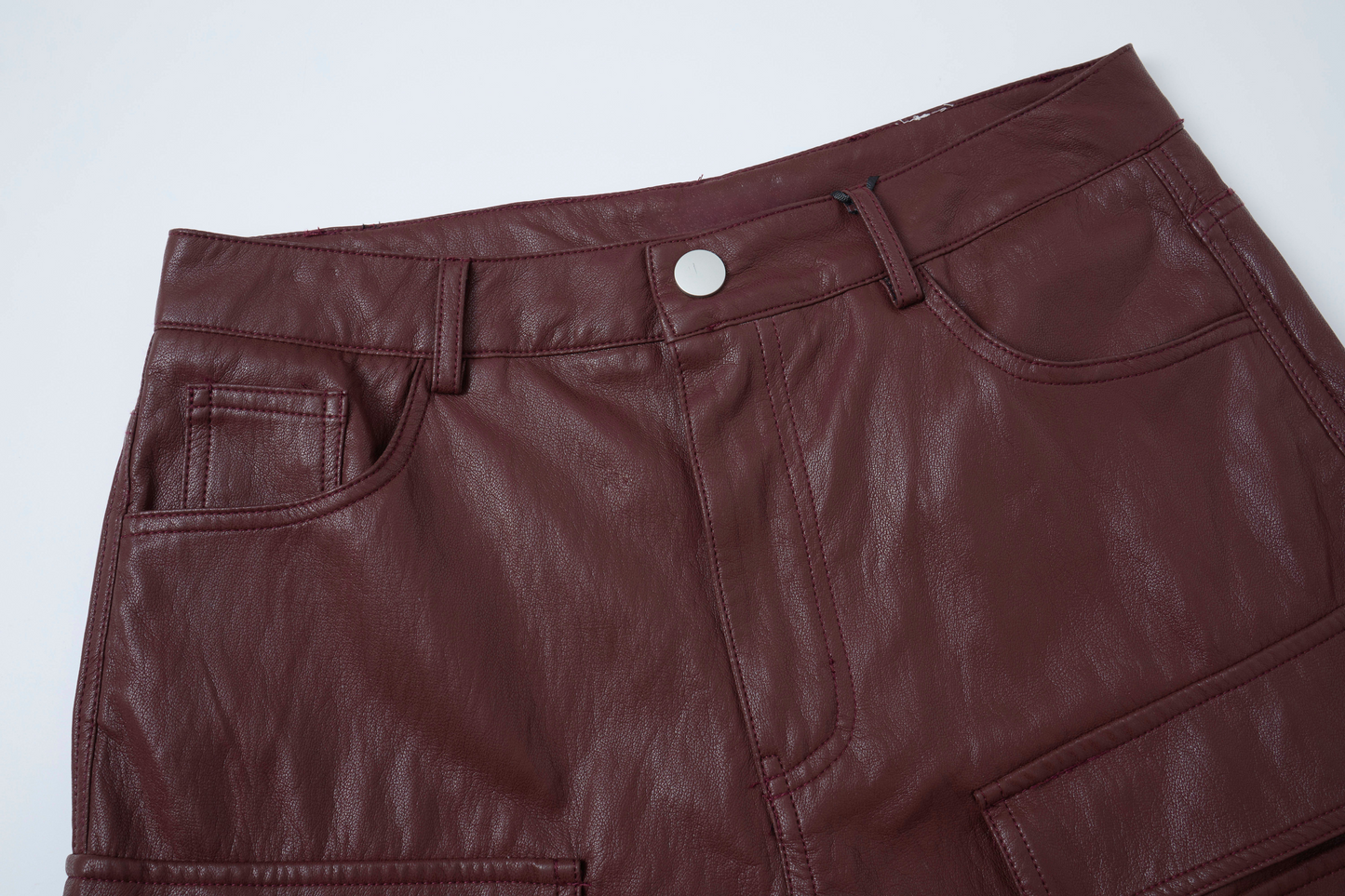 CapCabin Leather Utility Cargo Shorts