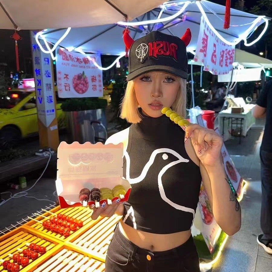 Punk Hip-Hop Devil Horn Duckbill Cap