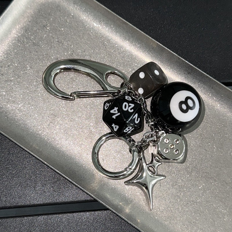 Black 8 Dice Pendant