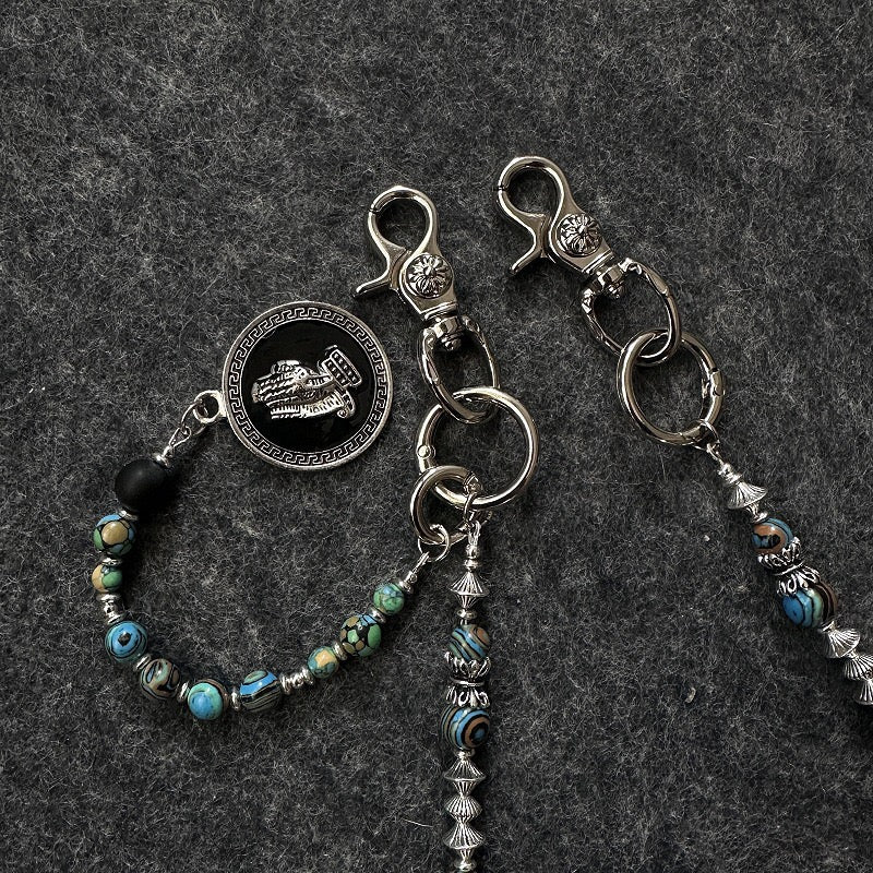 Vintage Turquoise Handmade Beaded Waist Chain