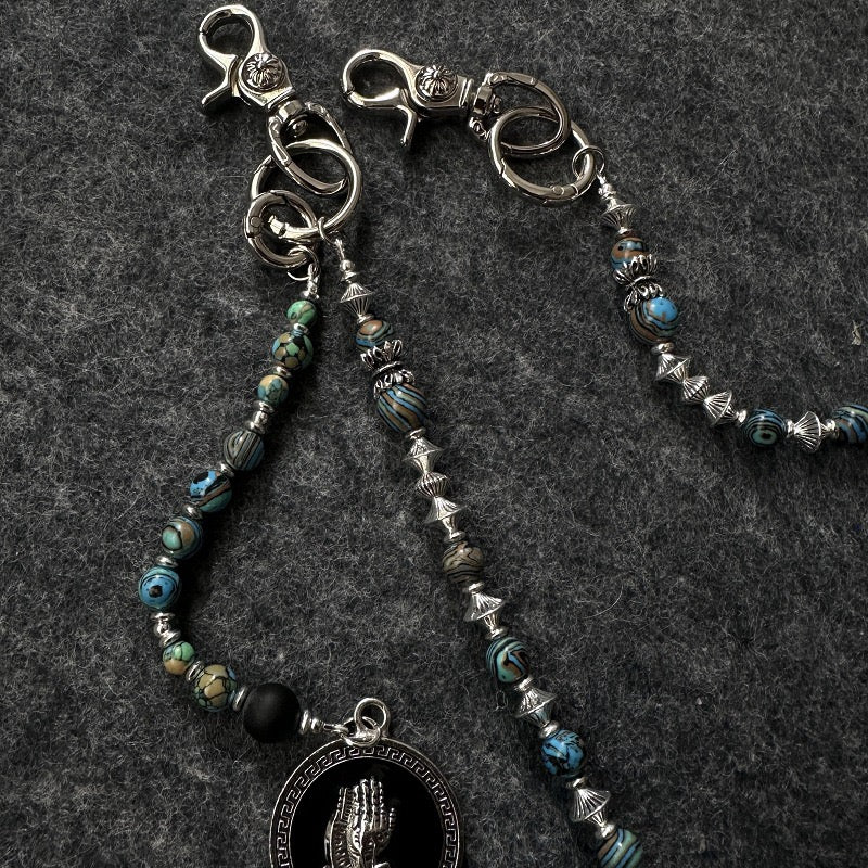 Vintage Turquoise Handmade Beaded Waist Chain