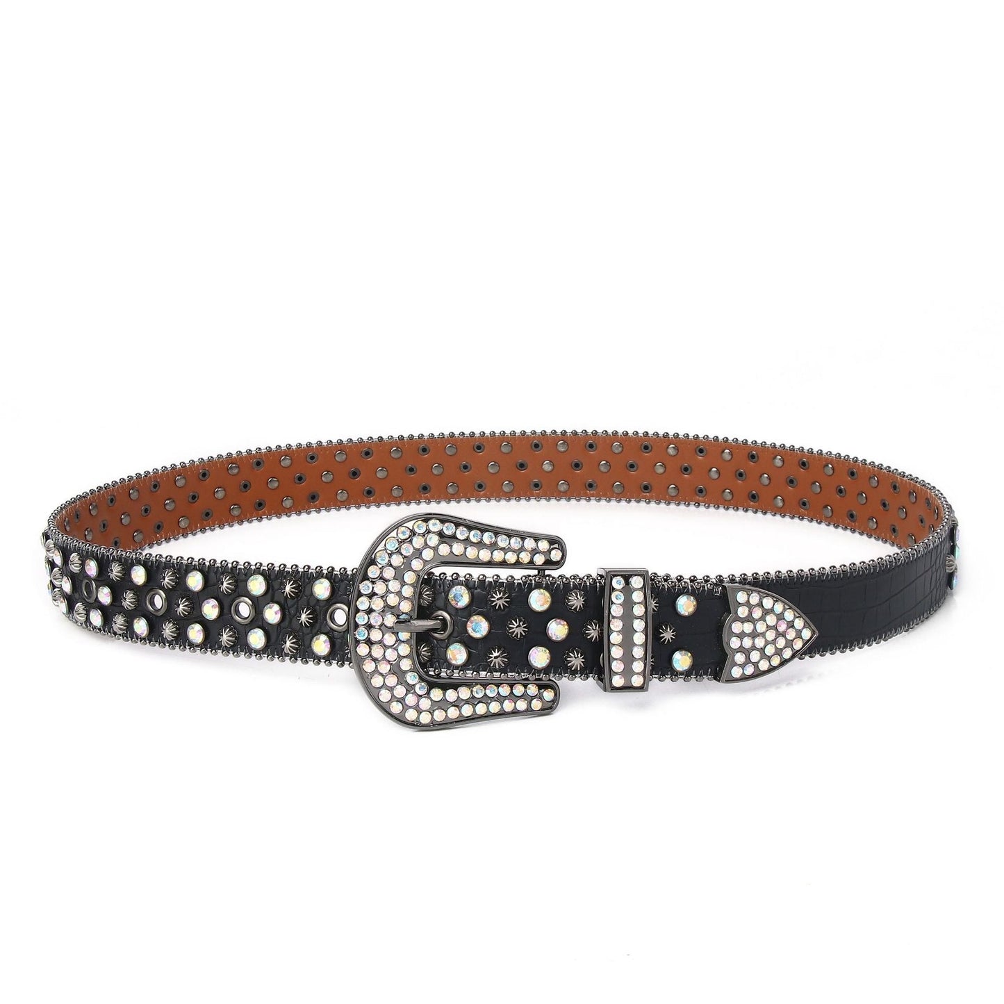 Rhinestone Punk Belt
