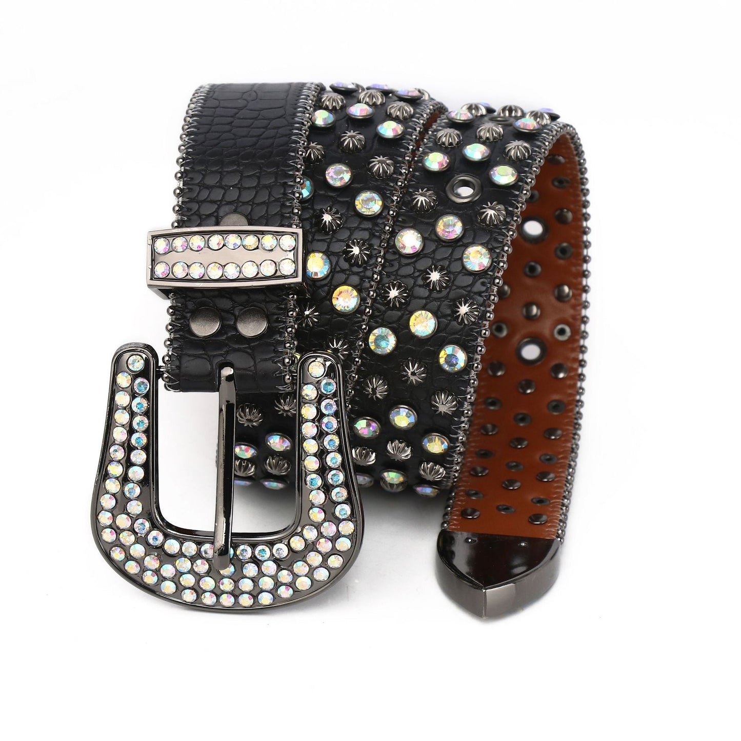 Rhinestone Punk Belt