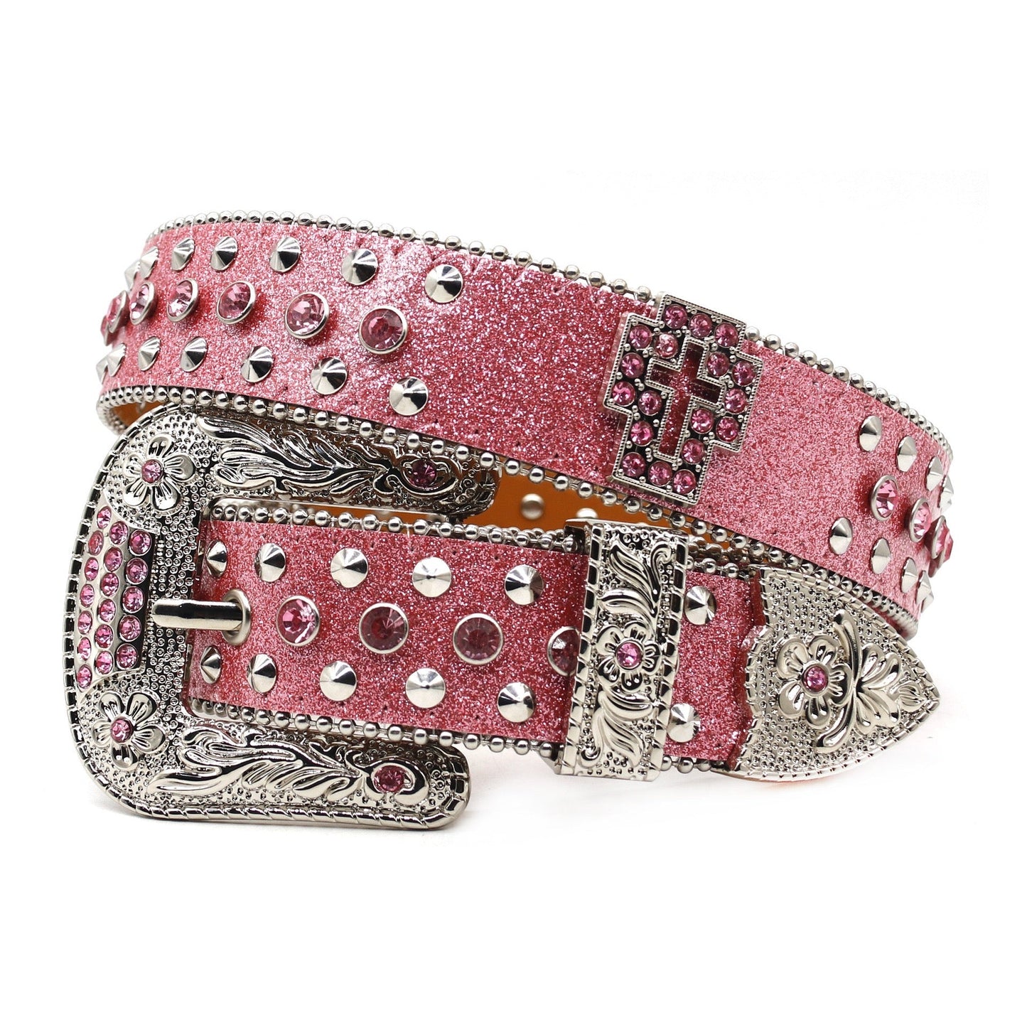 Inlaid Cross Diamond Belt