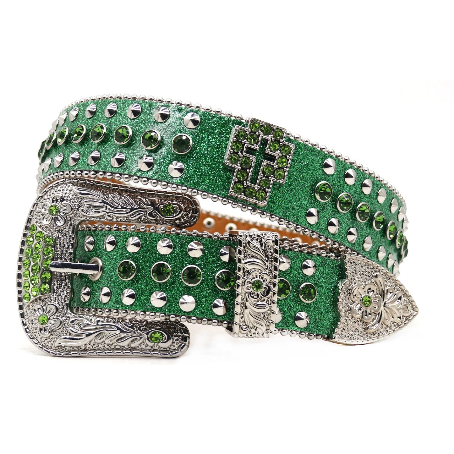 Inlaid Cross Diamond Belt