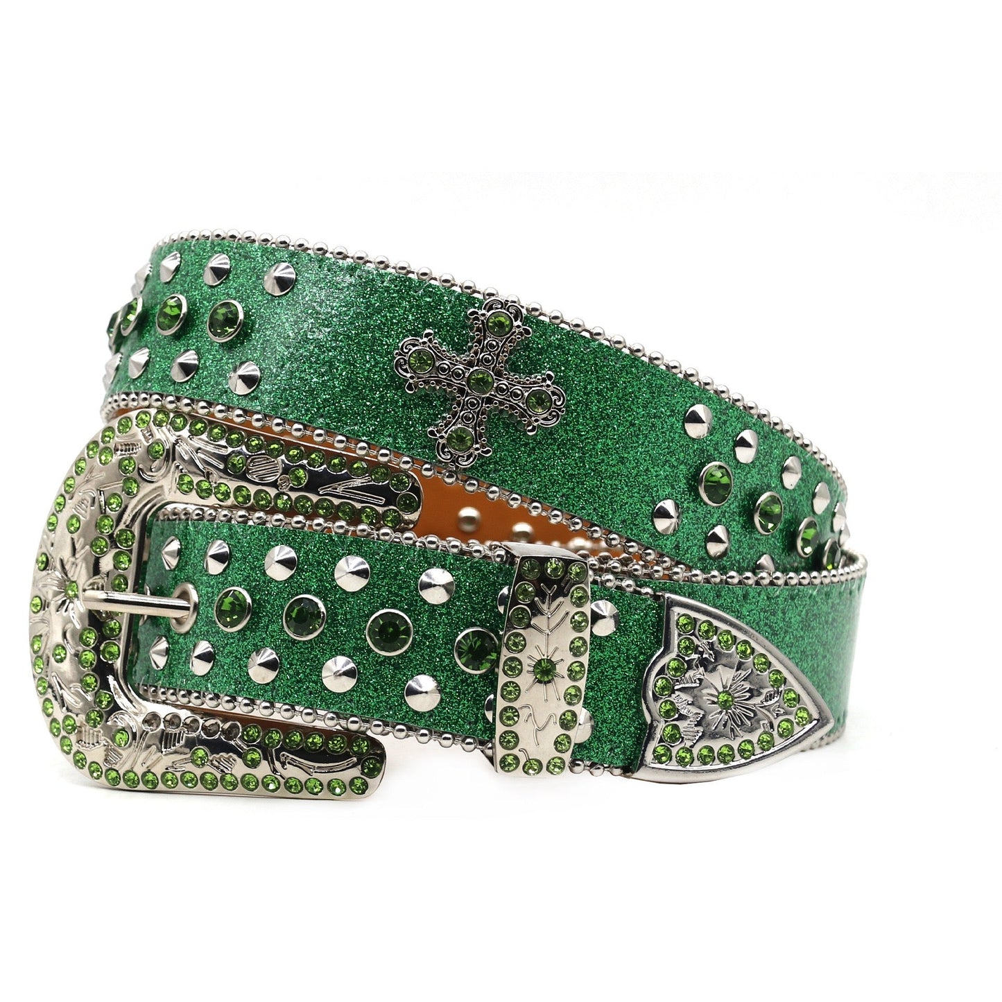 Inlaid Cross Diamond Belt