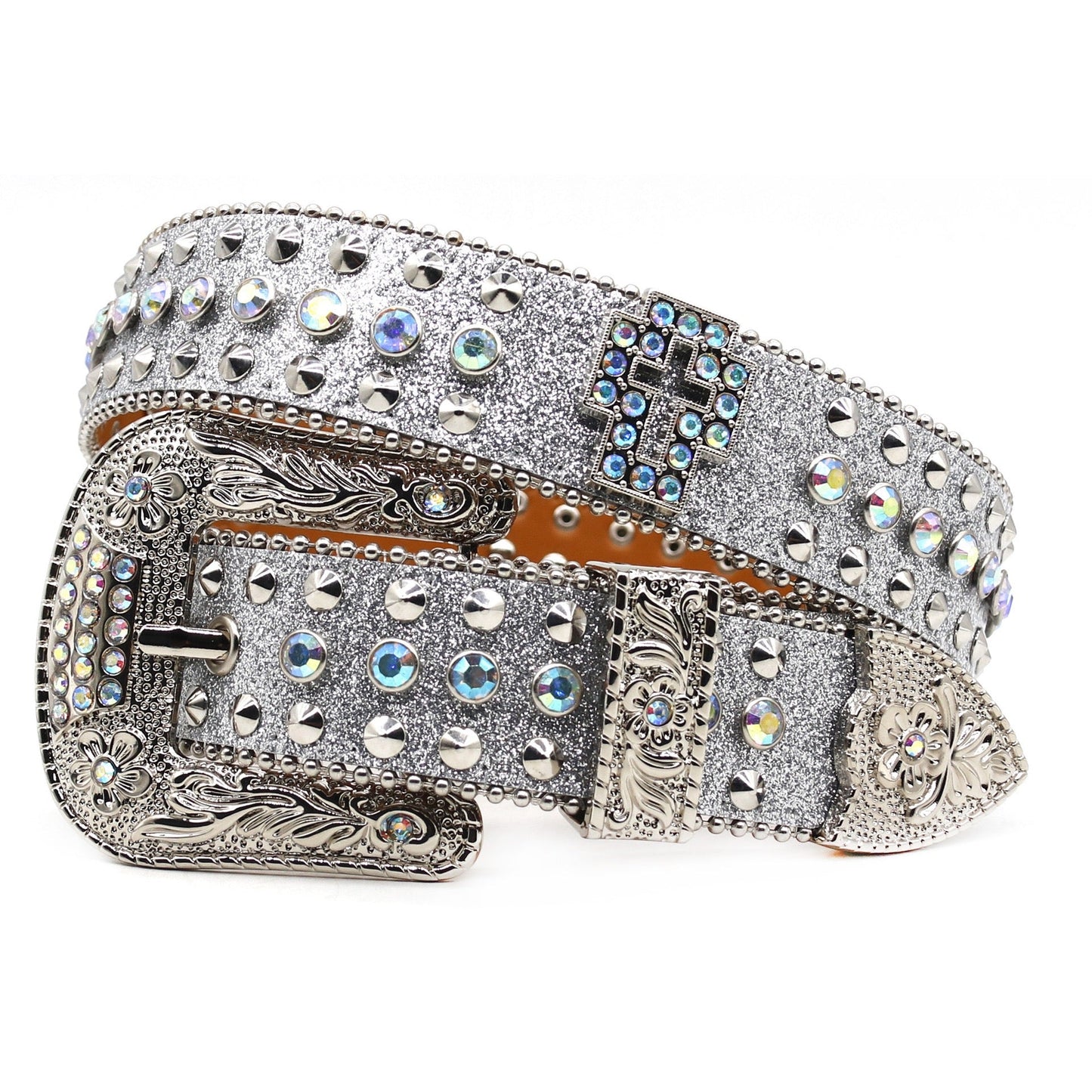 Inlaid Cross Diamond Belt
