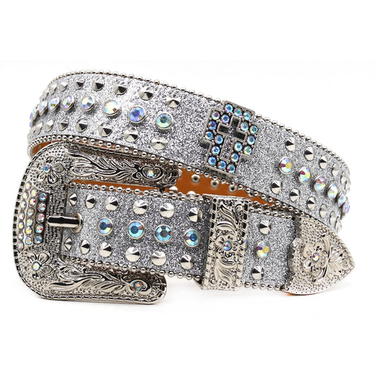 Inlaid Cross Diamond Belt