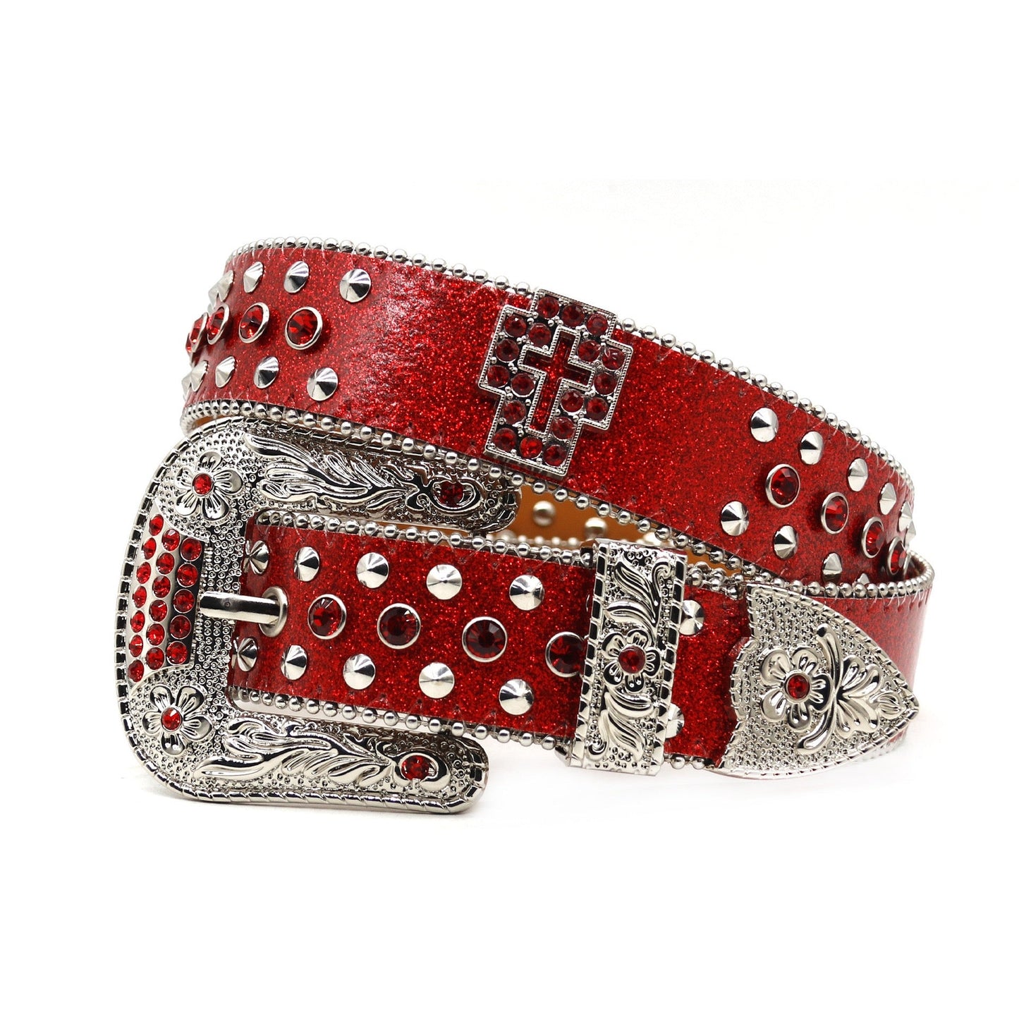 Inlaid Cross Diamond Belt