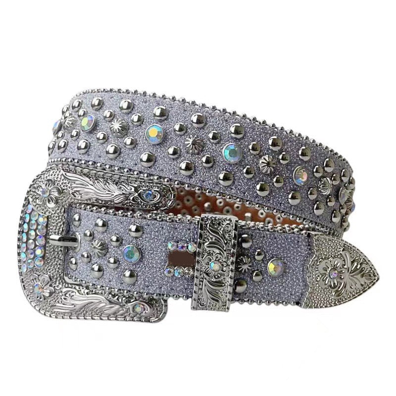 Rhinestone Punk Belt