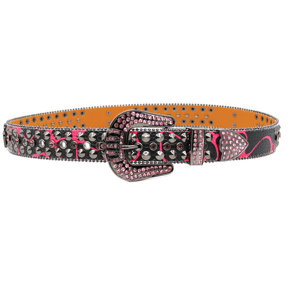 Crown Diamond Buckle Belt