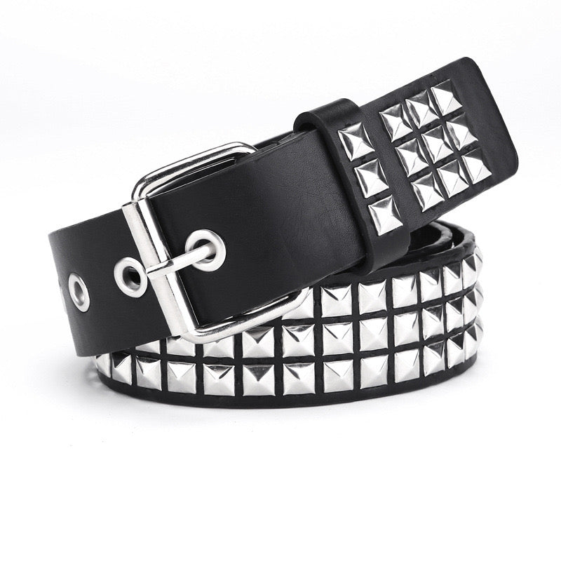 Punk Square Stud Rivet Belt
