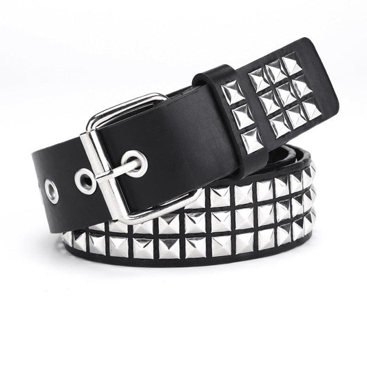 Punk Square Stud Rivet Belt