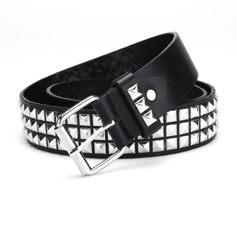 Punk Square Stud Rivet Belt