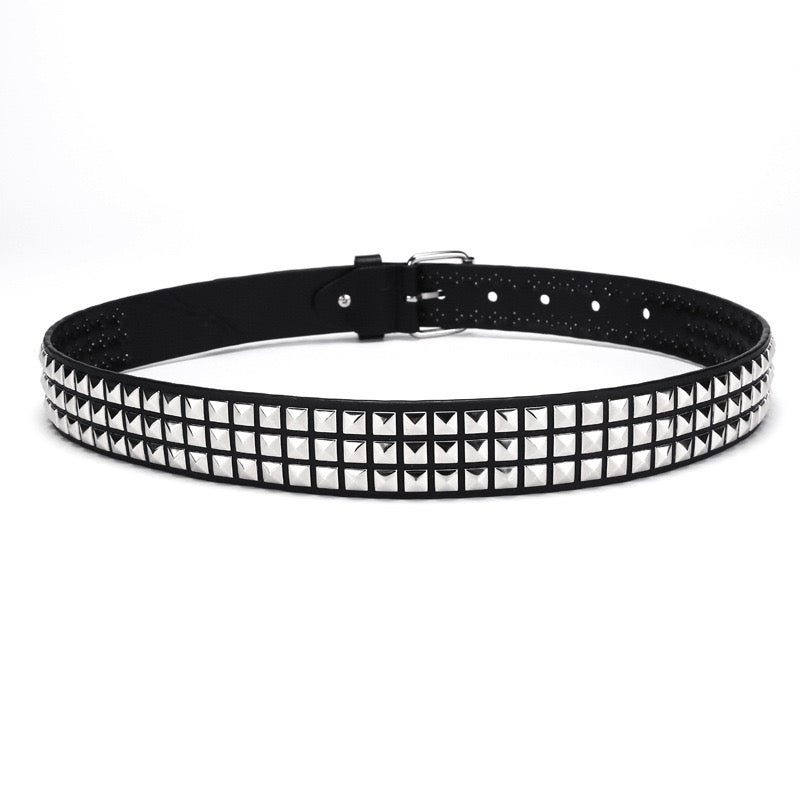 Punk Square Stud Rivet Belt