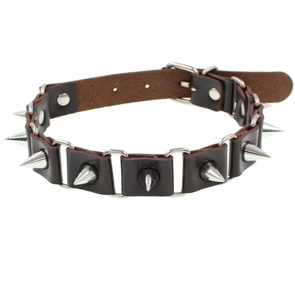 Punk Spiked Studded Necklace