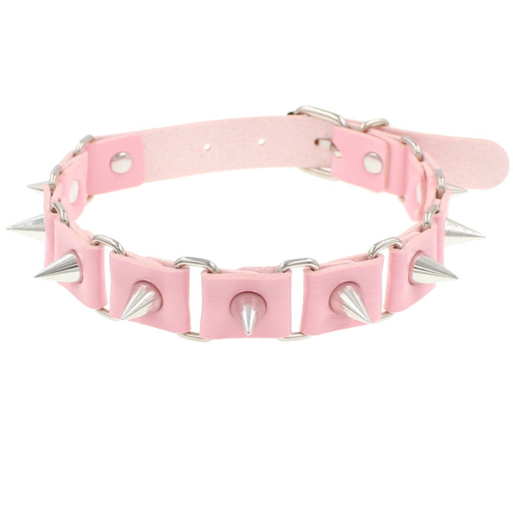 Punk Spiked Studded Necklace