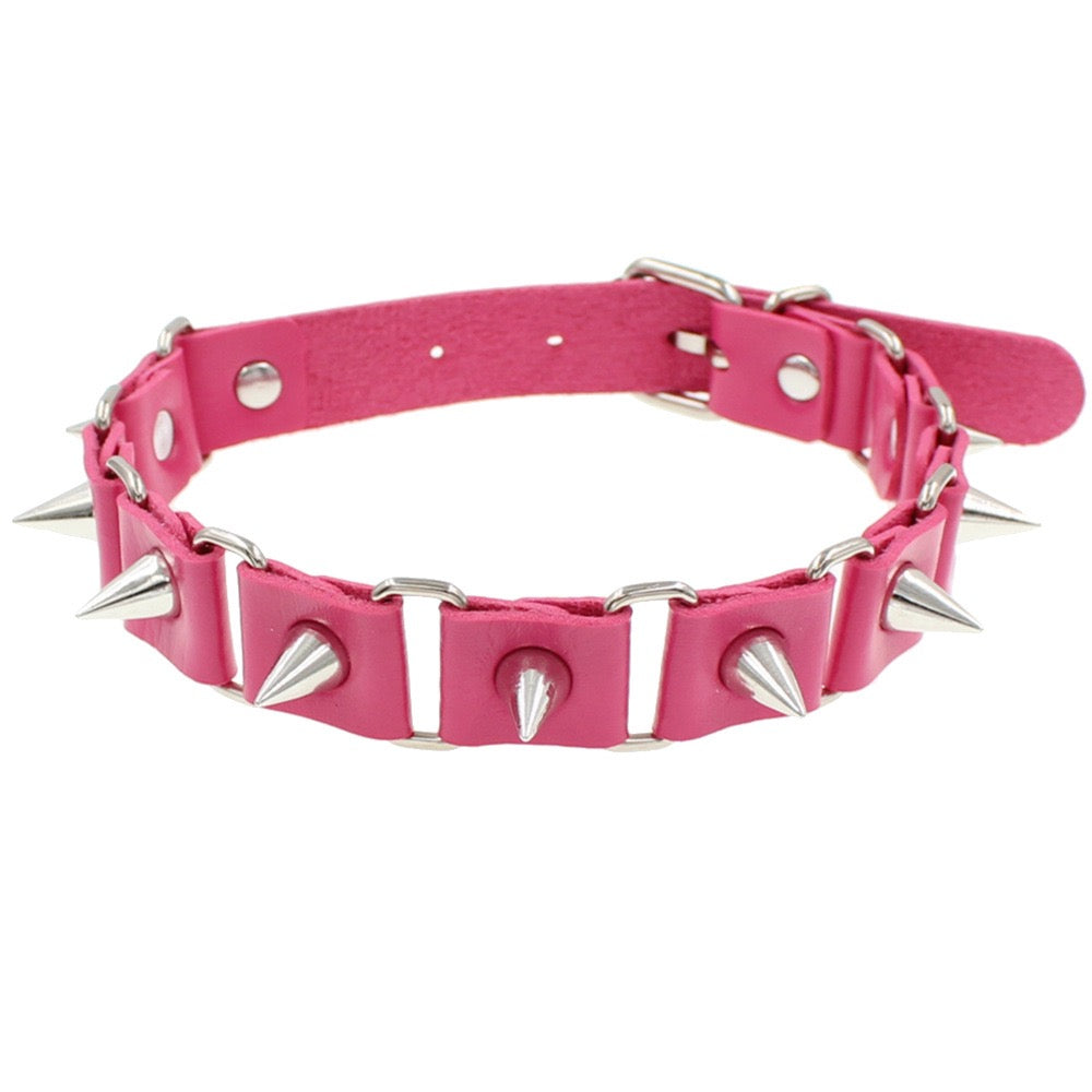 Punk Spiked Studded Necklace