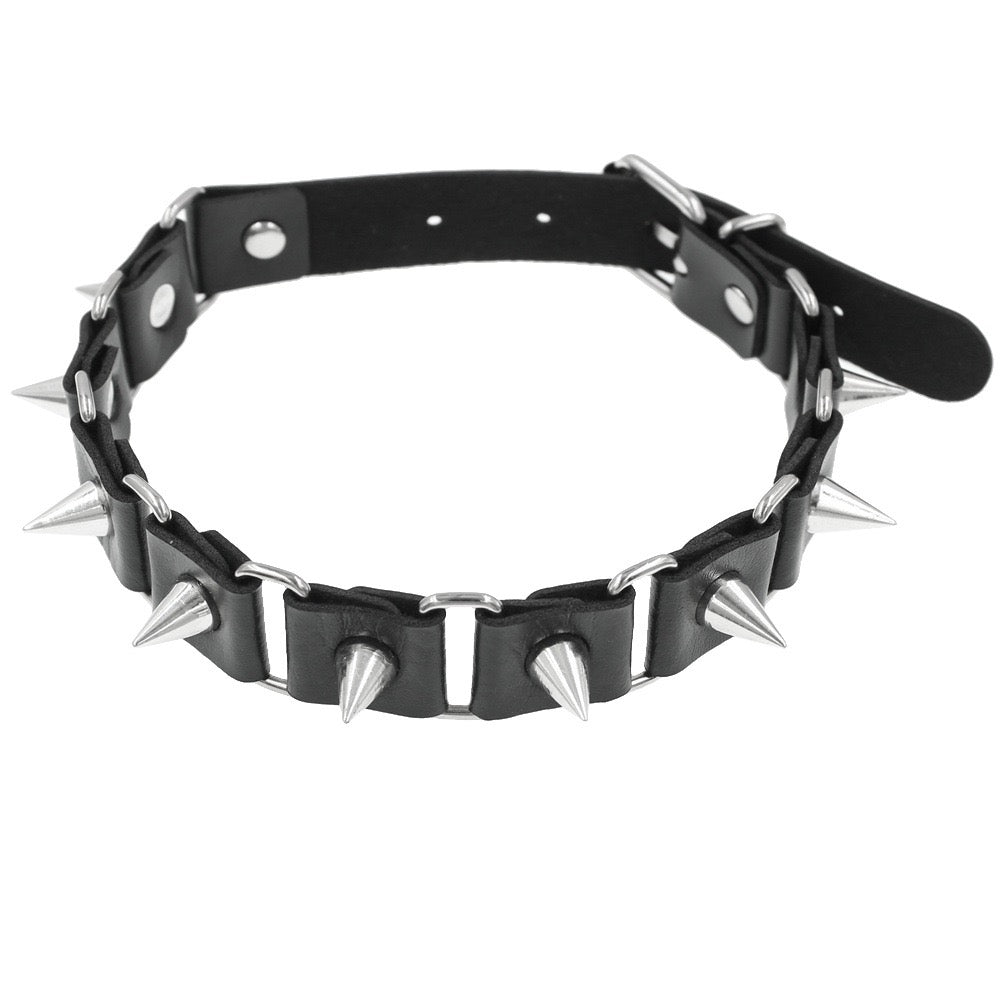 Punk Spiked Studded Necklace