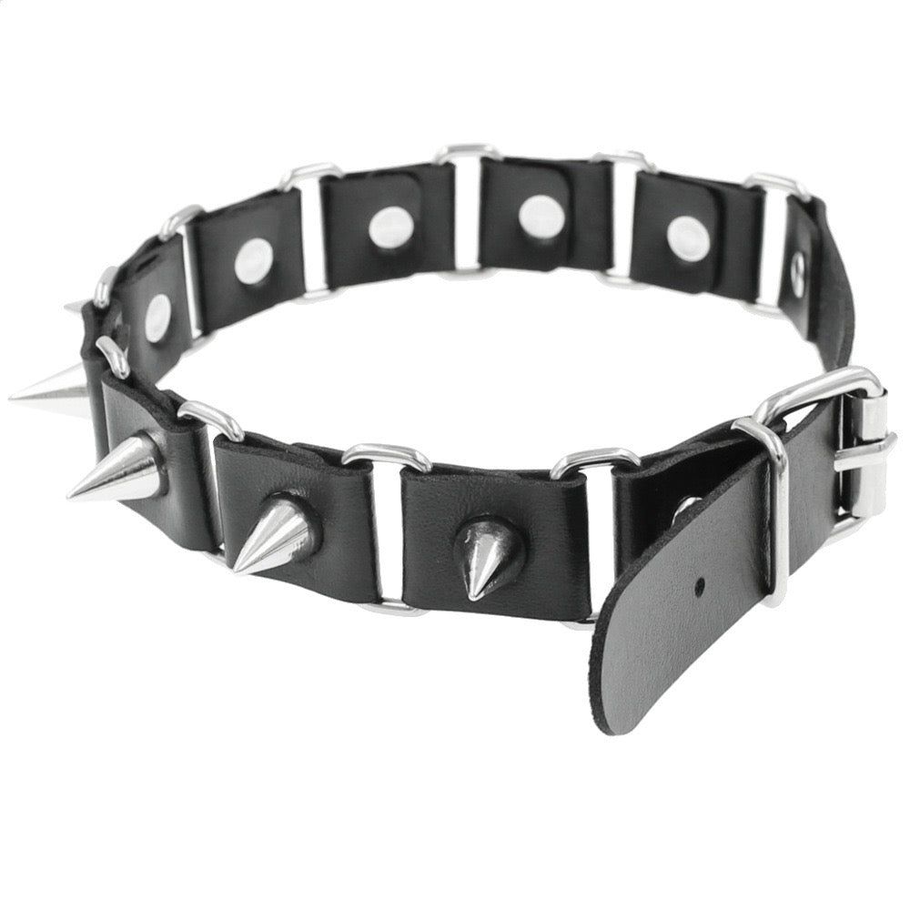 Punk Spiked Studded Necklace