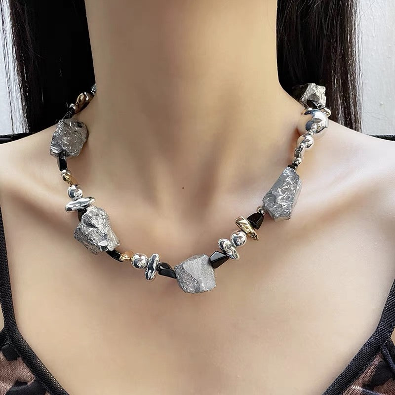 Personalized Natural Stone Beaded Necklace