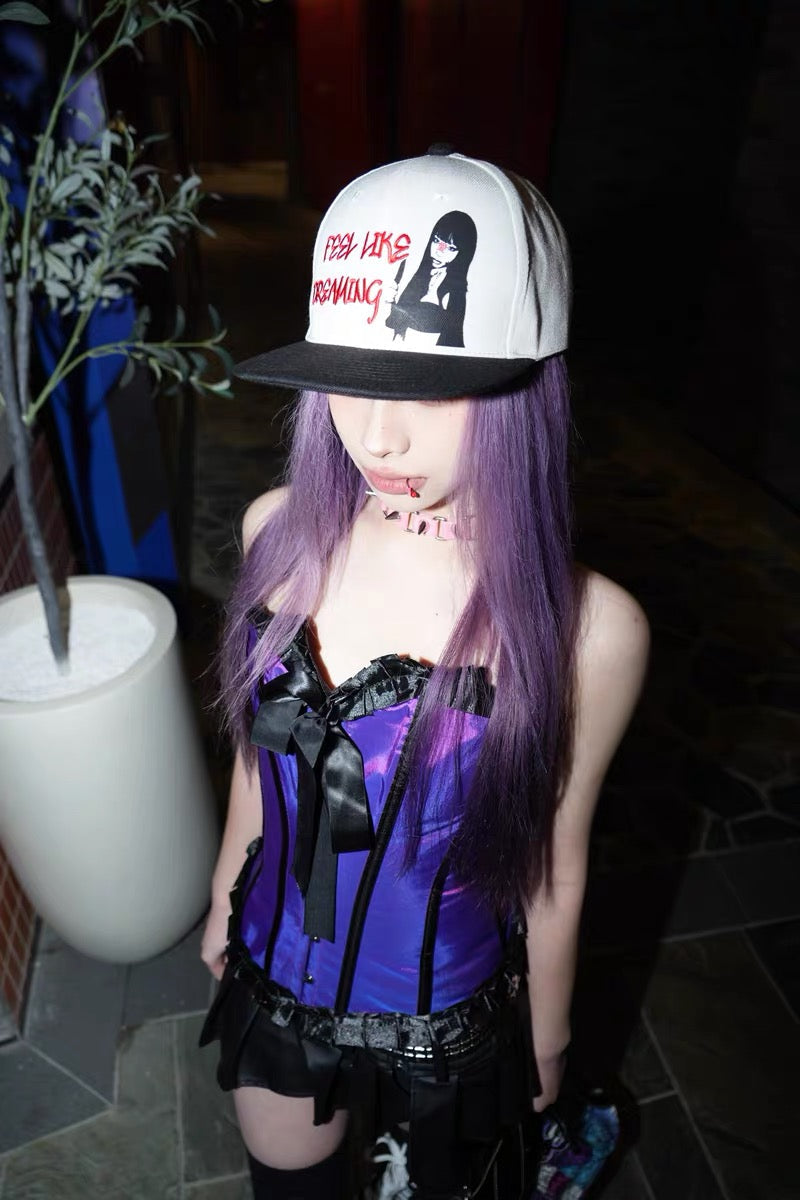 3D Embroidered Adjustable Flat-Brim Cap