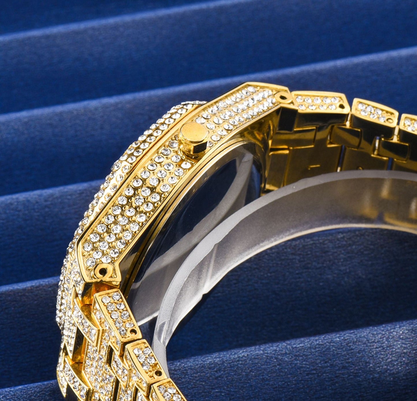 Hip-Hop Fully Diamond-Encrusted Watch
