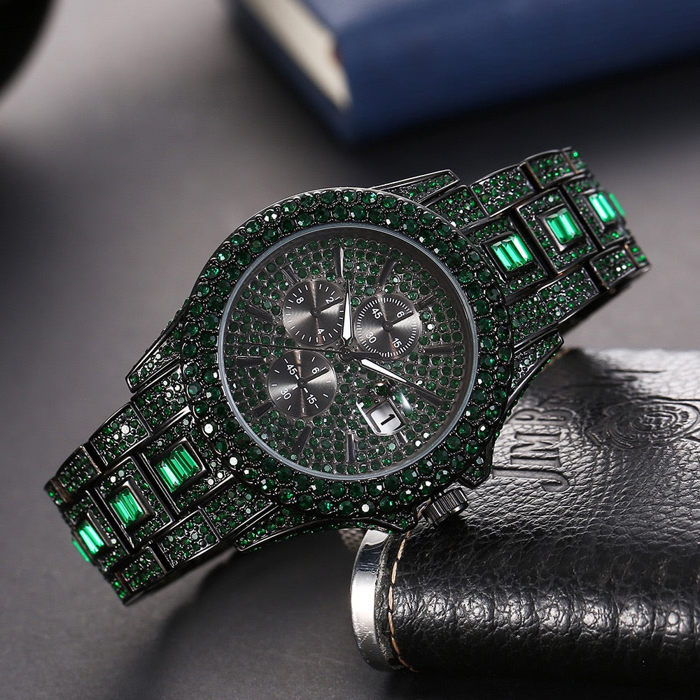 Hip-Hop Colorful Diamond Luminous Watch