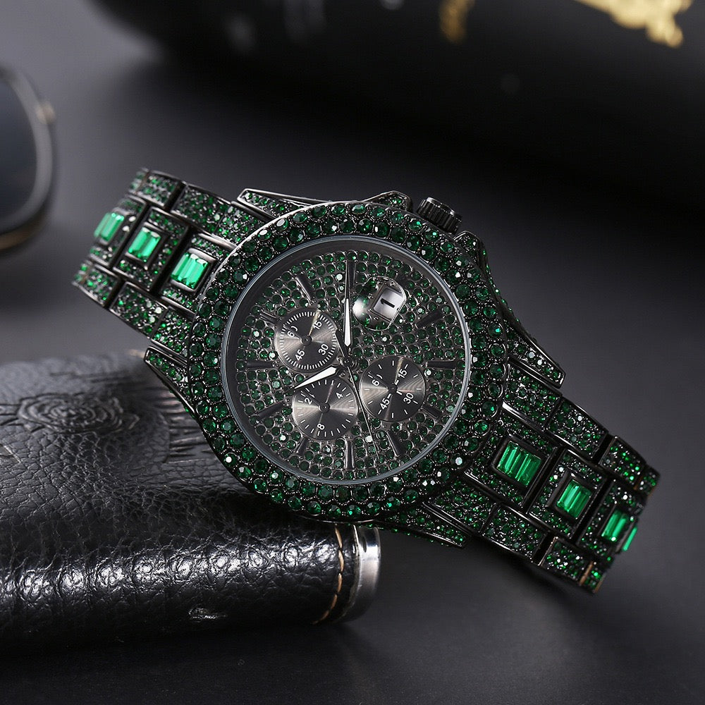 Hip-Hop Colorful Diamond Luminous Watch