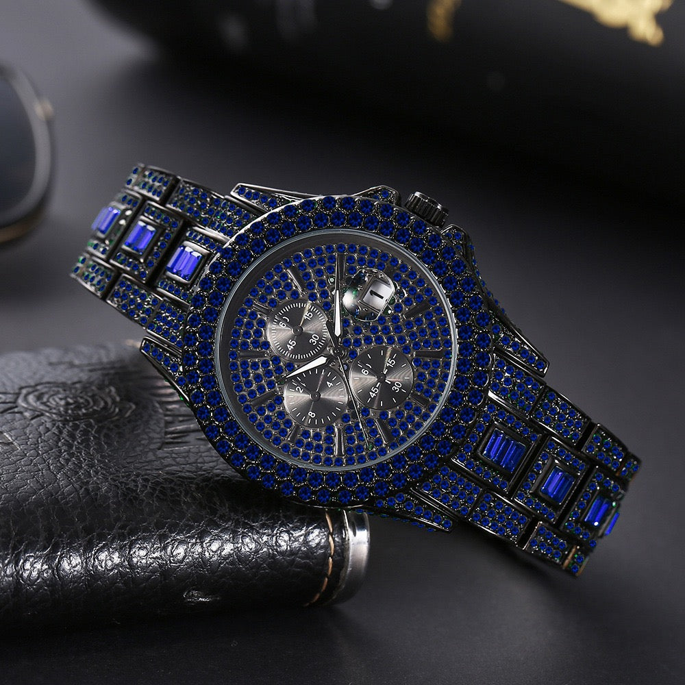 Hip-Hop Colorful Diamond Luminous Watch