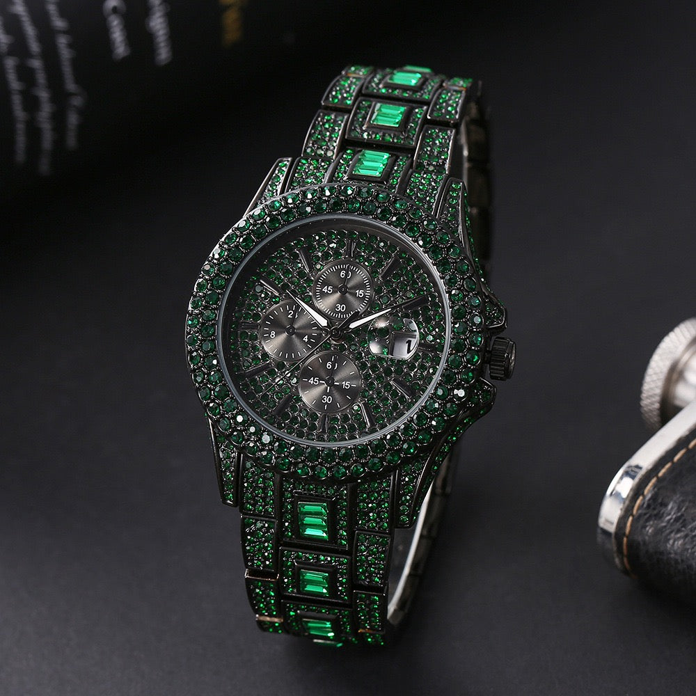 Hip-Hop Colorful Diamond Luminous Watch