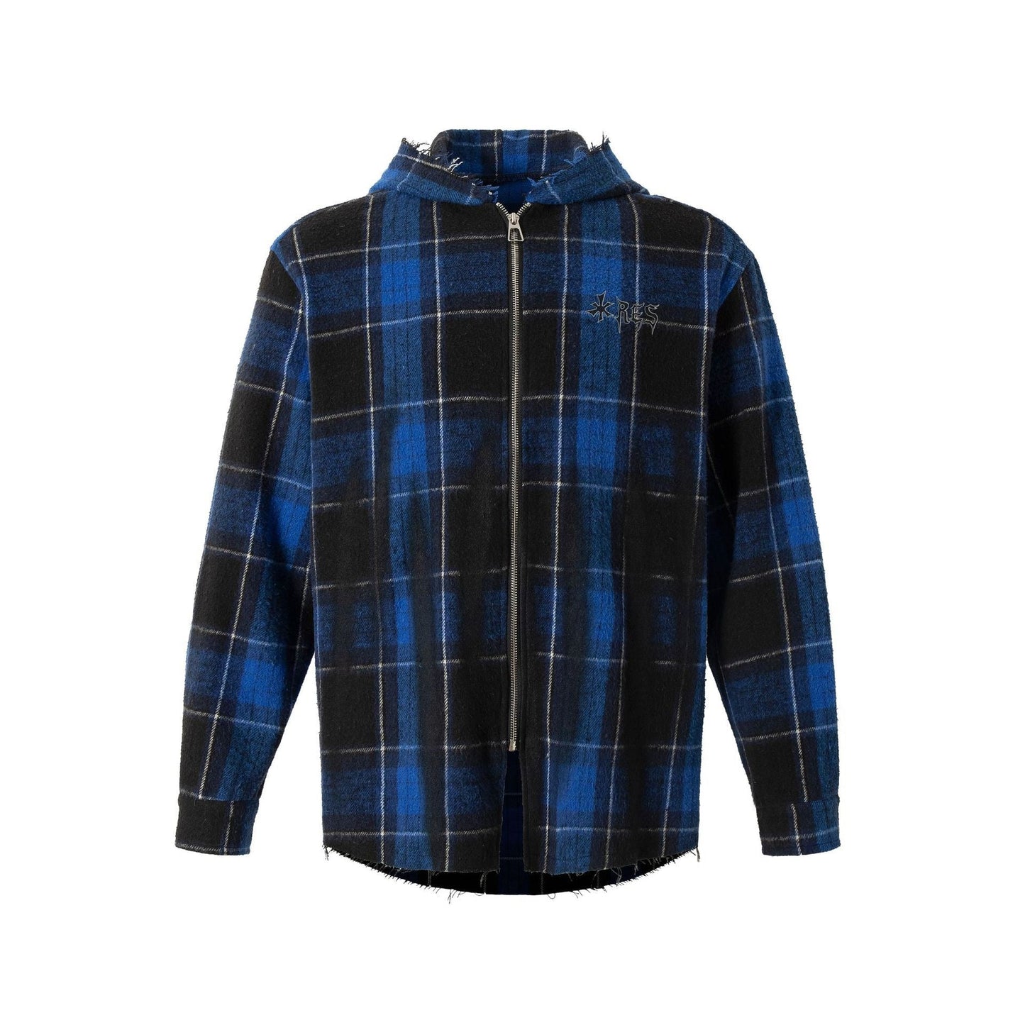 CapCabin Plaid Embroidered Hooded Jacket