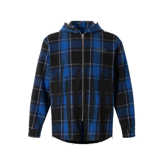 CapCabin Plaid Embroidered Hooded Jacket