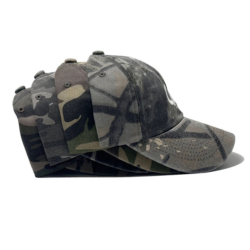 American Vintage Distressed Letter Embroidered Baseball Cap
