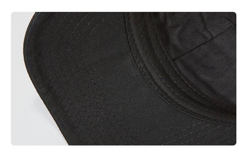 Retro Embroidered Flat Cap