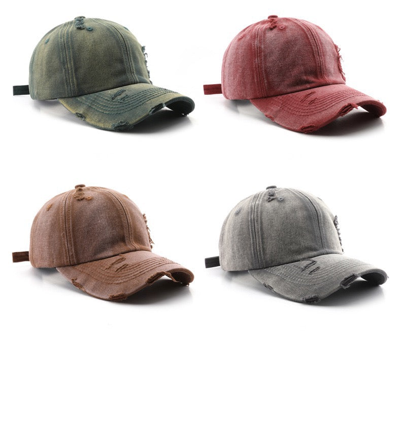Washed Distressed Solid Color Hat