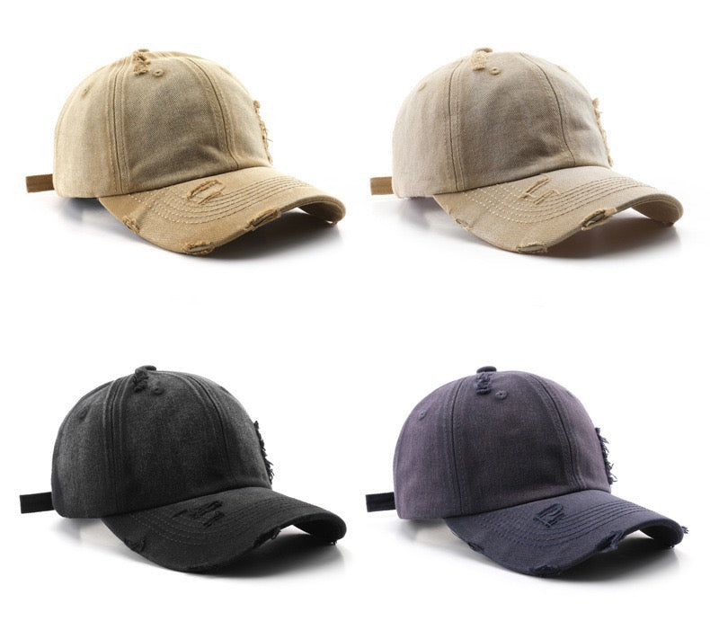 Washed Distressed Solid Color Hat