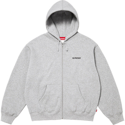 Supreme Small Box Logo Hooded Zip-Up Sweatshirt - Heather Grey