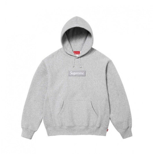 Supreme Box Logo Hooded Sweatshirt - Heather Grey