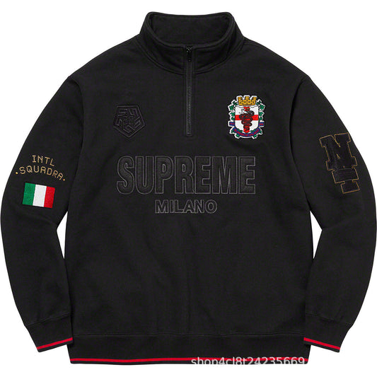 Supreme Milano Half Zip Pullover - Black